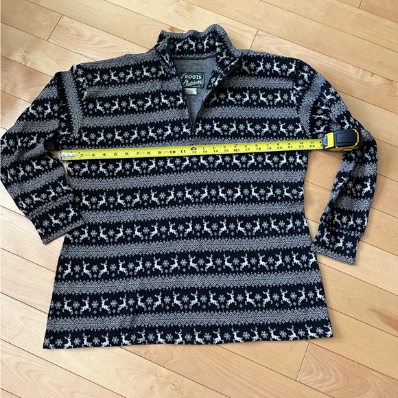 Vintage ROOTS outdoors reindeer half zip top size XL - Picture 4 of 4